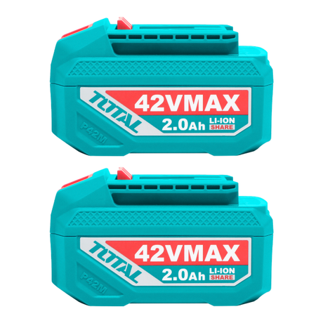 Scule electrice, Kit 2 baterii si incarcator TOTAL 42V, Li-Ion 2.0Ah, P42M, 2, atomico.ro
