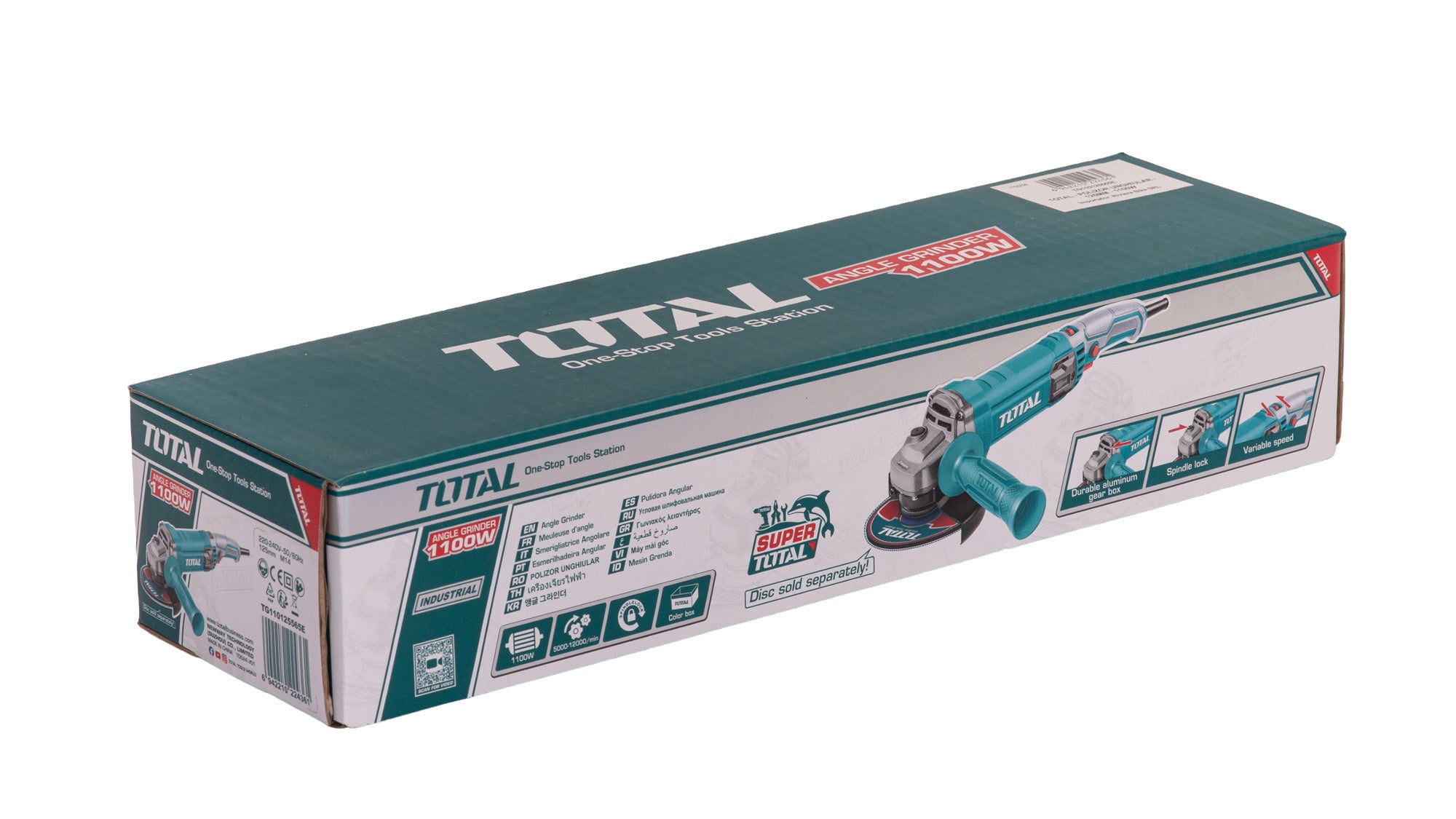 Polizor unghiular TOTAL 1100 W, diametru disc 125mm – Atomico