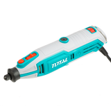 Mini polizor electric TOTAL 130W, viteza variabila 10000–35000 rpm, 109 accesorii, ax flexibil inclus