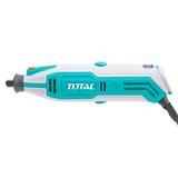 Mini polizor electric TOTAL 130W, viteza variabila 10000–35000 rpm, 109 accesorii, ax flexibil inclus