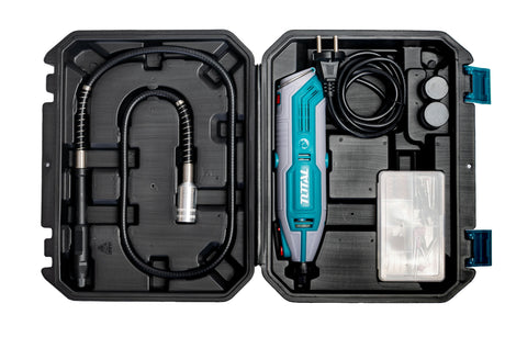 Polizor Unghiular - Flexuri, Mini polizor TOTAL, 130W - 109 accesorii, 6, atomico.ro