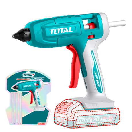 Pistoale aer cald/de lipit/de vopsit, Pistol de lipit cu silicon TOTAL 20V Li-Ion, nu include acumulator si incarcator, 2, atomico.ro