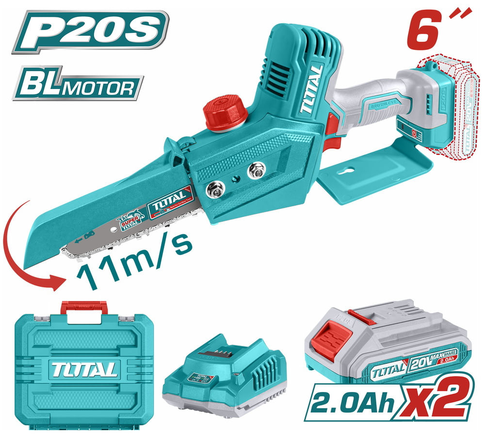 Minifierastrau cu acumulator TOTAL Li-ion 20V / 2Ah INCLUDE 2 ACUMULATORI + 1 INCARCATOR, 2, atomico.ro