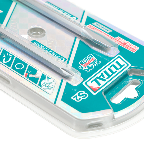 Scule TOTAL, Set 2 surubelnite impact TOTAL S2, PH2 + SL6.5, 125 mm, tija hex, 3, atomico.ro