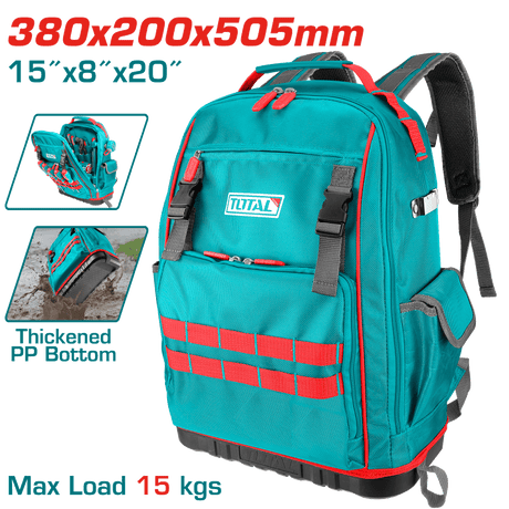 Scule si unelte de mana, Ghiozdan pentru scule TOTAL, capacitate 15 kg, 38 x 20 x 50.5 cm, atomico.ro