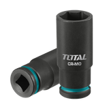 Cheie tubulara de impact TOTAL, 22 x 78 mm, 1/2", tubulara adanca, otel Cr-Mo