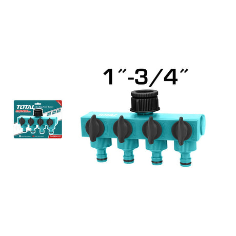 Accesorii furtunuri si fitinguri, Ramificatie cu robineti TOTAL 4 cai 1-3/4, atomico.ro