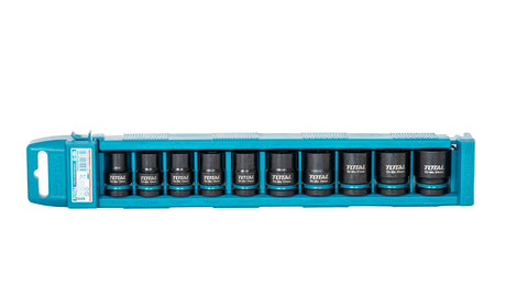 Scule si unelte de mana, Set 10 chei tubulare de impact TOTAL 1/2", 10-24 mm, 40 mm, Cr-Mo, 1, atomico.ro