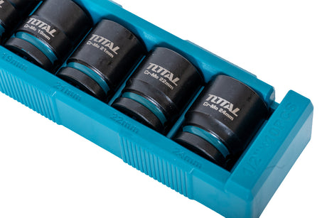 Scule si unelte de mana, Set 10 chei tubulare de impact TOTAL 1/2", 10-24 mm, 40 mm, Cr-Mo, 3, atomico.ro