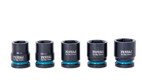 Scule si unelte de mana, Set 10 chei tubulare de impact TOTAL 1/2", 10-24 mm, 40 mm, Cr-Mo, 6, atomico.ro