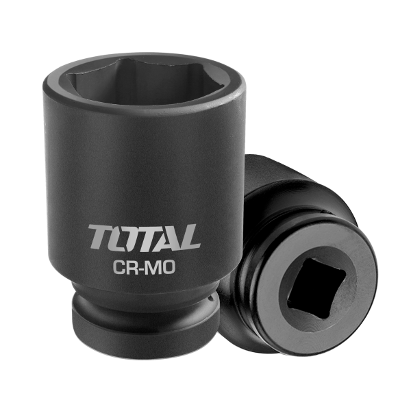 Set tubulare impact TOTAL 1/2", 14 piese, 10–27 mm, Cr-Mo, 6, atomico.ro