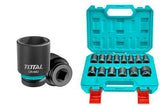 Set tubulare impact TOTAL 1/2", 14 piese, 10–27 mm, Cr-Mo