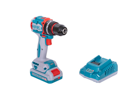 Scule TOTAL, Trusa de scule TOTAL 165 piese cu masina de gaurit si insurubat cu percutie 20V, acumulator 2.0Ah si incarcator, 4, atomico.ro