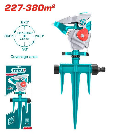 Accesorii furtunuri si fitinguri, Aspersor TOTAL cu impuls 3/4", reglaj 360°, cu tepusa 3 pini, 2, atomico.ro