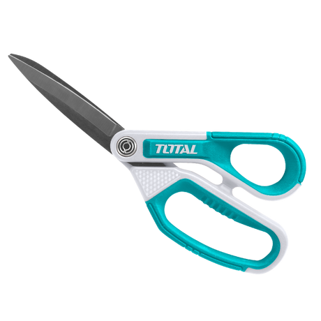 Scule si unelte de gradina TOTAL, Foarfeca TOTAL 210 mm, lama lunga titan, maner cauciuc, pentru textile si carton, 1, atomico.ro