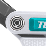 Foarfeca TOTAL 210 mm, lama lunga titan, maner cauciuc, pentru textile si carton