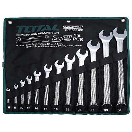 Chei auto - mecanica, Set 12 chei combinate fixe/inelare TOTAL Industrial - 6-32m, atomico.ro