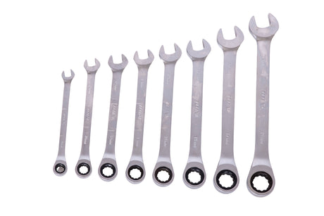 Chei auto - mecanica, Set 8 chei combinate cu clichet TOTAL Industrial, atomico.ro