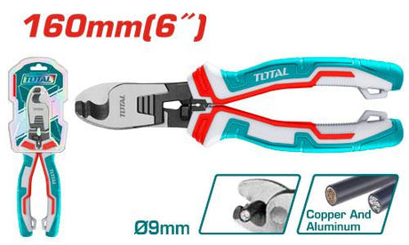 Scule TOTAL, Cleste taiat cabluri TOTAL 6"/160 mm, otel carbon, taiere precisa, 2, atomico.ro