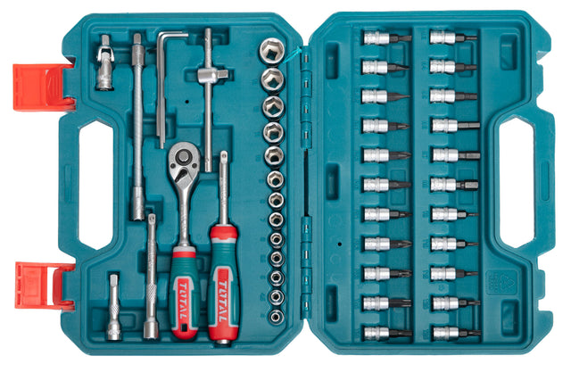TOTAL - TRUSA DE CHEI TUBULARE 1/4 CU ANTRENOR 46 PIESE INDUSTRIAL