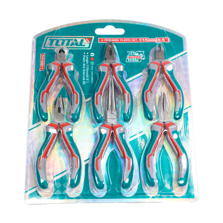 Clesti auto - mecanica, Set mini clesti TOTAL 6 piese, 4.5", maner ergonomic, 2, atomico.ro