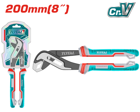 Clesti auto - mecanica, Cleste papagal TOTAL 8"/200 mm, Cr-V, deschidere 35 mm, maner TPR, 2, atomico.ro
