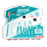 Set clesti izolati TOTAL electrician 3 piese, Cr-V, 1000V, patent, varf lung si taietor