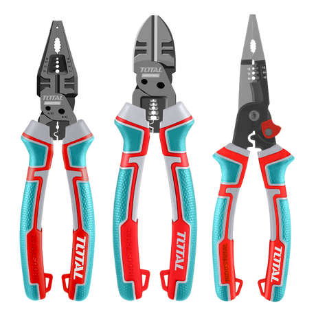 Clesti auto - mecanica, Set 3 clesti multifunctionali TOTAL Cr-V – universal, varf lung si taiere, 1, atomico.ro