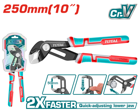 Toate produsele, Cleste papagal TOTAL - 10"/250mm - 50mm INDUSTRAL, atomico.ro