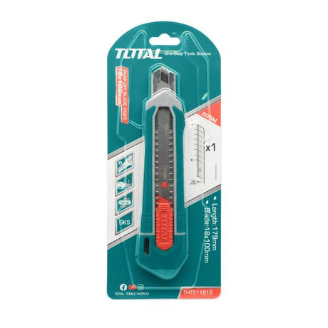 Cutite si cuttere, Cutter TOTAL 18 mm cu lama SK4 – 179 mm, 6, atomico.ro