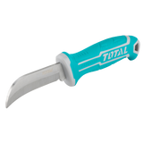 Cutit dezizolat cabluri TOTAL 200 mm, lama curbata, inox, cu protectie
