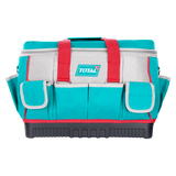 Geanta scule TOTAL 16", 25 buzunare, poliester 600D/1680D, baza rigida, curea umar
