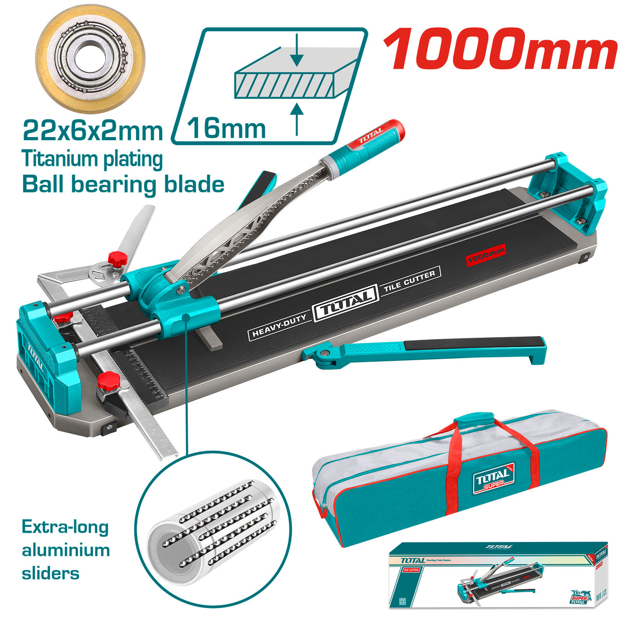 Masina de taiat gresie si faianta TOTAL 1000 mm, grosime taiere 16 mm, 1, atomico.ro