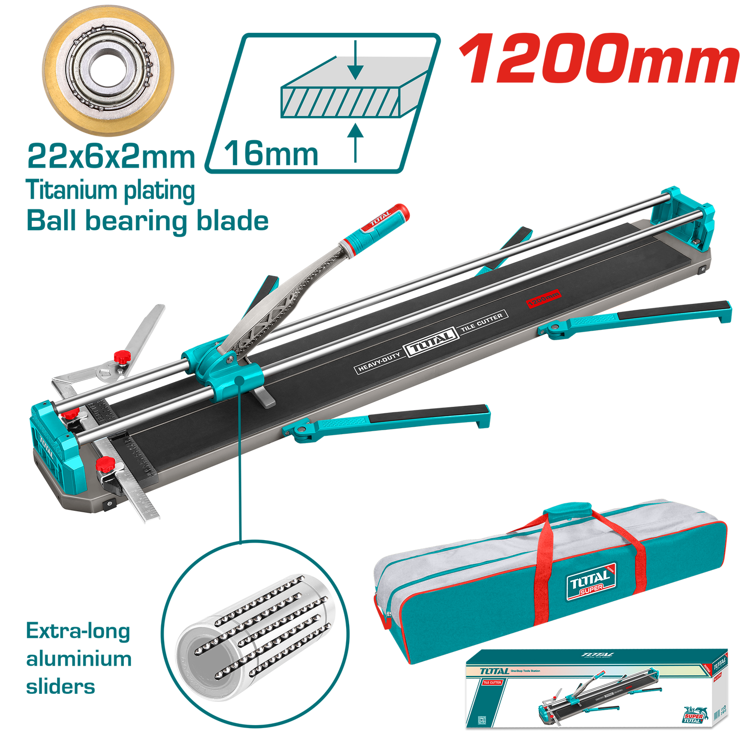 Masina de taiat gresie si faianta TOTAL 1200 mm, grosime 16 mm