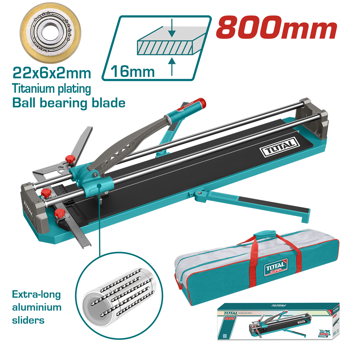 Aparat debitare gresie si faianta TOTAL 800 mm – lama carbura tungsten, baza otel, 2, atomico.ro