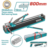 Aparat debitare gresie si faianta TOTAL 800 mm – lama carbura tungsten, baza otel