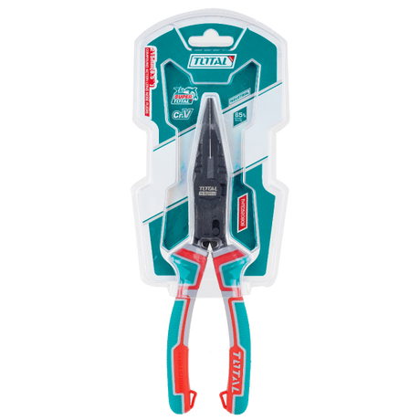 Clesti electricieni, Cleste varf ascutit TOTAL 8.5"/215 mm, Cr-V, teflon, maner TPR, multifunctional, 5, atomico.ro