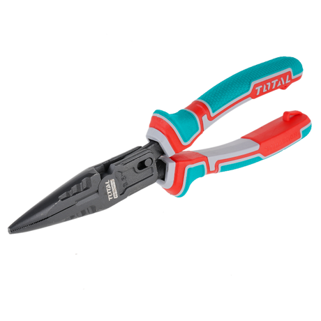 Clesti electricieni, Cleste varf ascutit TOTAL 8.5"/215 mm, Cr-V, teflon, maner TPR, multifunctional, 2, atomico.ro