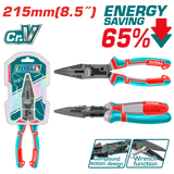 Cleste varf ascutit TOTAL 8.5"/215 mm, Cr-V, teflon, maner TPR, multifunctional