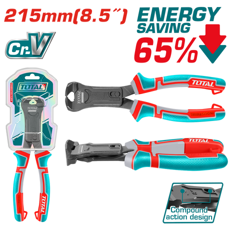Clesti auto - mecanica, Cleste taietor TOTAL 8.5"/215 mm, Cr-V, teflon, maner TPR, 6, atomico.ro
