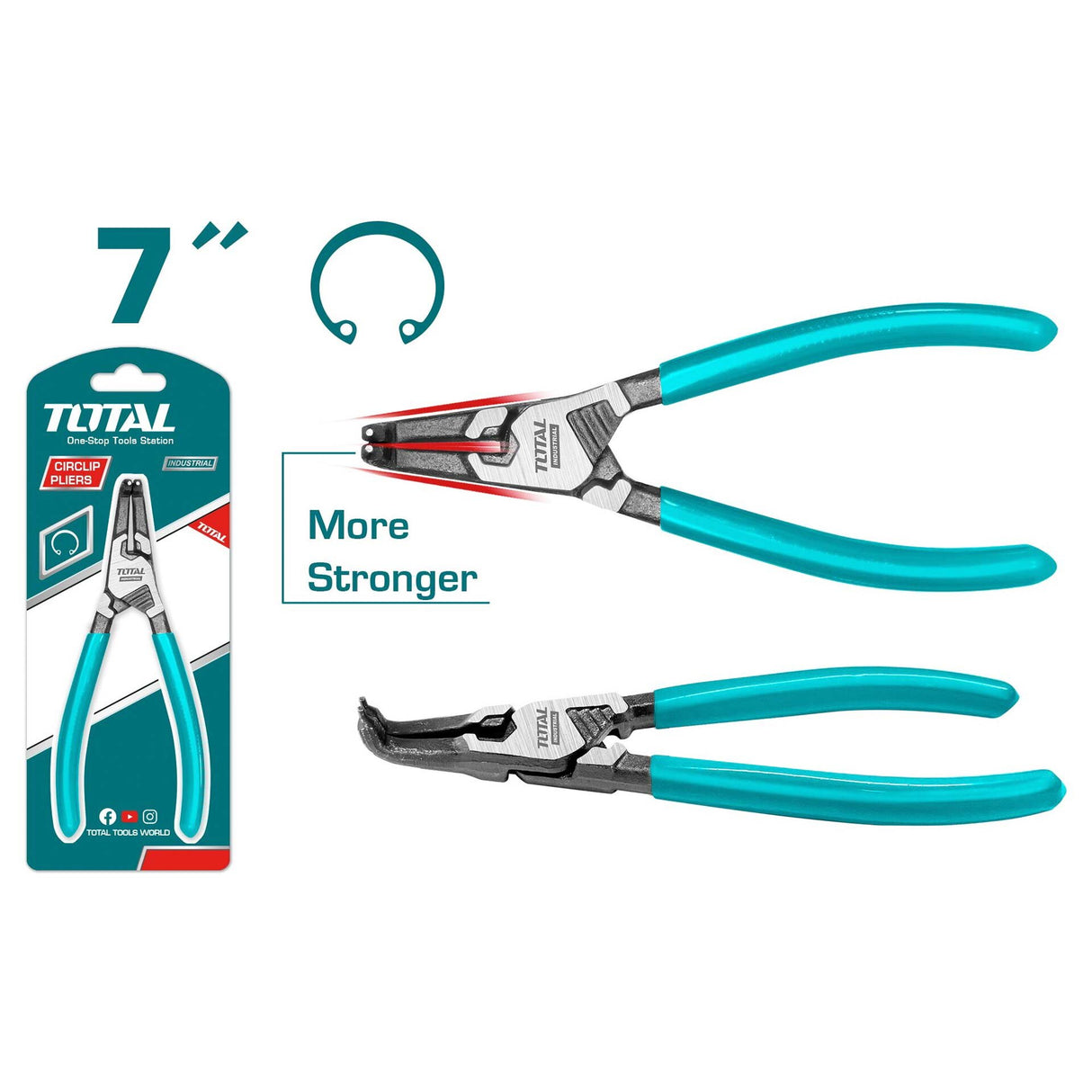 Cleste pentru pentru sigurante interne cap indoit Total - 7/180mm, 1, atomico.ro