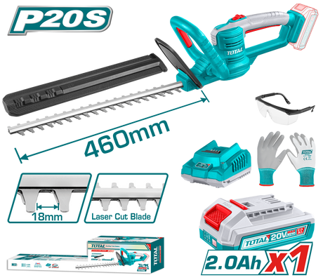 Motocoase si Masini de tuns iarba, Trimmer pentru tuns gard viu TOTAL 20V Li-Ion, cu acumulator si incarcator inclus, 2, atomico.ro