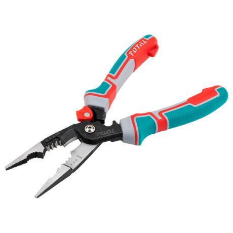 Clesti auto - mecanica, Cleste varf ascutit multifunctional TOTAL 6-in-1, 8"/200 mm, Cr-V, maner TPR, 4, atomico.ro