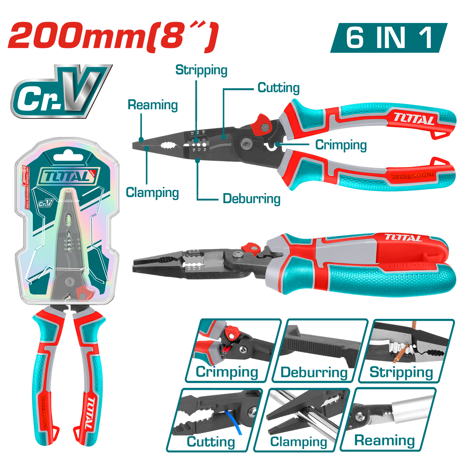 Cleste varf ascutit multifunctional TOTAL 6-in-1, 8