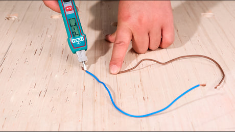 Scule TOTAL, Tester tensiune TOTAL AC 12–300V, detector digital LCD, alarma sonora si luminoasa, 1, atomico.ro