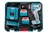 Masina de gaurit cu percutie TOTAL 20 V, 5.0 Ah, 166 Nm (INCLUDE 1 INCARCTOR SI 2 ACUMULATORI)