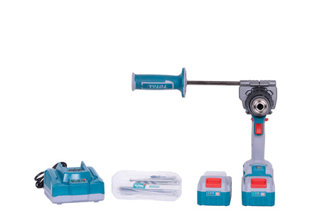 Masini de Gaurit/ Insurubat - Bormasini, Masina de gaurit cu percutie TOTAL 20 V, 5.0 Ah, 166 Nm (INCLUDE 1 INCARCTOR SI 2 ACUMULATORI), 2, atomico.ro