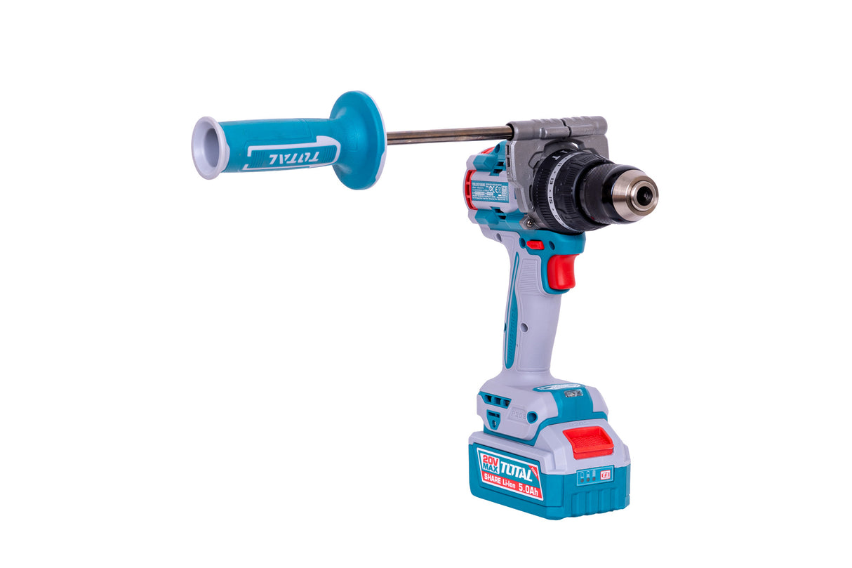 Masina de gaurit cu percutie TOTAL 20 V, 5.0 Ah, 166 Nm (INCLUDE 1 INCARCTOR SI 2 ACUMULATORI), 1, atomico.ro