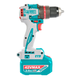 Masina de gaurit cu percutie TOTAL 42V, brushless, 69 Nm, mandrina metalica 13 mm, cu 47 accesorii, 2 acumulatori 2.0Ah si incarcator