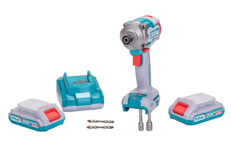 Pistoale de impact, Masina de insurubat cu impact TOTAL cu acumulator 20V-2.0Ah Li-Ion include 2 acumulatori si 1 incarcator, 1, atomico.ro